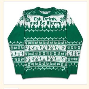Dmb Dave matthews band holiday Christmas ugly sweater eat drink & be merry New